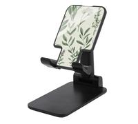 LYHVSFJW Supporto per telefono cellulare, pieghevole, con foglie di salvia e rami di fiori verdi, supporto per telefono da scrivania, regolabile, supporto portatile per tablet da 4-13 pollici (nero)