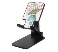 LYHVSFJW Supporto per telefono cellulare pieghevole, un grande bouquet di tulipani, supporto per telefono da scrivania, regolabile, supporto portatile per tablet da 4 a 13 pollici (nero)