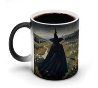 LYHVSFJW Tazza da caffè in ceramica con scritta "The Witch of Darkness", tazza da caffè in vetro che cambia calore, tazza da tè personalizzata, 325 ml, tazze a sublimazione per bevande calde e fredde