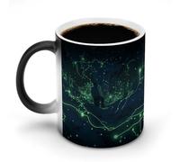 LYHVSFJW Tazze da caffè in ceramica che cambiano il calore, si illuminano al buio, tazze da tè personalizzate, 325 ml, tazze a sublimazione per bevande calde e fredde, casa, ufficio, feste