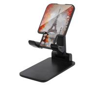 LYHVSFJW Torre Eiffel Parigi Dipinto Pieghevole Telefono Cellulare Supporto Regolabile per Scrivania Portatile Desktop Cellulare Stand con Base Antiscivolo Adatto a Tutti Gli Smartphone