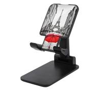 LYHVSFJW Torre Eiffel Parigi ombrello rosso pieghevole supporto per telefono cellulare regolabile per scrivania portatile desktop cellulare stand con base antiscivolo adatto a tutti gli smartphone