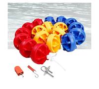 LYHXYLFT Kit di Corda Divisoria for Galleggiante di Sicurezza for Piscina, Boa Divisoria Preassemblata con Gancio A S E Tenditore, for Club di Nuoto(Nylon,9m/29.5ft)