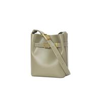 LYHYDMA Borsa Tracolla Donna Borsa a tracolla singola da donna in vera pelle a secchiello a dal design semplice for il tempo libero(Beige)