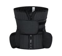 LYHYDMA Pancera post parto Latex Waist Trainer 25 Steel Bone Body Shaper con 2 cinturini rimovibili, cerniera e gancio, cintura modellante for il controllo della pancia(M)