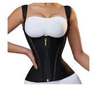 LYHYDMA Pancera post parto Top modellante con cerniera e cintura addominale con 15 ossa in rete altamente elastica(Black,S)