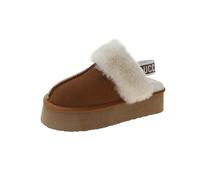 LYHYDMA Pantofole da Casa Scarpe da Donna Calde con Punta Chiusa Pantofole da Donna Pantofole Casual Concise Scarpe da Donna con Plateau da casa Scarpe da Donna(Khaki,36)