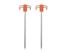 LYHYDMA Picchetti Tenda 2 Pezzi picchetti for Tende a baldacchino 25 cm chiodo a Terra in Ferro a da Giardino Campeggio Tende Spiaggia Amaca Trampolino Accessori(Orange-x2)