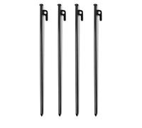 LYHYDMA Picchetti Tenda 4 Pezzi di Picchetti da Campeggio Resistenti in Acciaio Forgiato for Tende Giardino, Dessert, Campo Neve, Ghiaccio(4pcs 40cm)