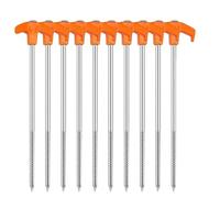 LYHYDMA Picchetti Tenda Puntali for Tende Resistenti, 10 Pezzi, perni for Chiodi a Terra, paletti in Metallo, Punte for for tettoie da Campeggio for Famiglie(7250mm)
