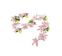 LYHYDMA Ramo di Limone Ghirlanda di Fiori di ciliegio Artificiali al Limone, Elegante con Foglie Verdi.(Color 2)