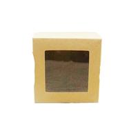 LYHYDMA Scatole per torte Scatola Di Carta Bianca/nera/kraft Da 10 Pezzi Con Imballaggio For Finestra Trasparente(Brown,5x5x5cm)