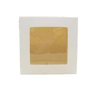 LYHYDMA Scatole per torte Scatola Di Carta Bianca/nera/kraft Da 10 Pezzi Con Imballaggio For Finestra Trasparente(White,5x5x5cm)