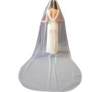 LYHYDMA Velo Sposa Velo da sposa bianco Uno strato di perline Accessorio punta delle dita(75cm)