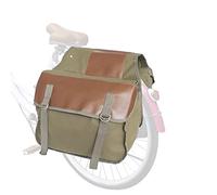 Lyirfan Borsa da sella per bicicletta, grande capacità, in tela, doppia borsa per sellino posteriore, per bicicletta, pendolarismo (cachi)