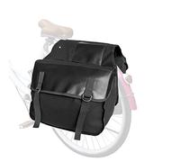 Lyirfan Borsa da sella per bicicletta, grande capacità, in tela, doppia borsa per sellino posteriore, per bicicletta, pendolarismo (nero)