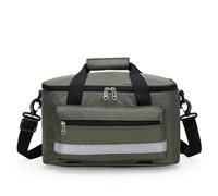 Lyirfan Borsa di pronto soccorso vuota, borsa medica di emergenza con strisce riflettenti, borsa portatile per medicine per viaggi, campeggio, auto, all'aperto e casa., Verde militare