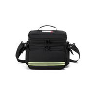 Lyirfan Borsa medica di famiglia vuota, a doppio strato, per forniture mediche di emergenza, borsa di pronto soccorso, adatta per uso domestico o in viaggio, Nero , L, Doppio strato