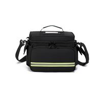 Lyirfan Borsa medica di famiglia vuota, a doppio strato, per forniture mediche di emergenza, borsa di pronto soccorso, adatta per uso domestico o in viaggio, Nero , S