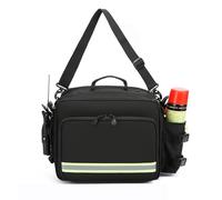 Lyirfan Grande kit di pronto soccorso, borsa professionale per primo soccorso, con manico e tracolla, borsa per traumi medici, per eventi di emergenza, viaggi, assistenza sanitaria domestica., Nero