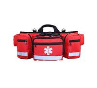 Lyirfan Sacchetto medico professionale di trauma, pacchetto di vita di primo soccorso con riflettente, portatile di primo soccorso Fanny Pack, per all'aperto, escursionismo (rosso)