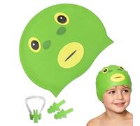 LYITZW 1 Cuffia da Bagno, Cuffia da Nuoto Professionale Anti Cloro Con Naso Pinza e Tappi per Orecchie, Cuffia per Capelli Lunghi Confortevole e Impermeabile, Per Nuoto, Piscina, Spa