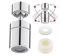 LYITZW 1 Pezzo Aeratore Rubinetto Cucina, 2 Modalità Doccia e Bolla, Filtro Antispreco e Antispruzzo, Facile Installazione, per Famiglie e Proprietà in Affitto, Adatta a Filettatura Interna ed Esterna