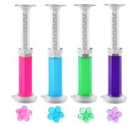 LYITZW 4 Pezzi Timbri in Gel WC Net, Detergente Igienizzante e Deodorante, Fiori Adorabili a Lunga Durata, Per Famiglie e Affitti Brevi, 12 Fiori Per Pezzo