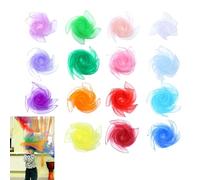 Lyivisk 15 panni da giocoliere, in seta per bambini, 60 x 60 cm, panni colorati per l'asilo, per lo spettacolo dei bambini e gli adulti, performance, giocoleria, sensoriale