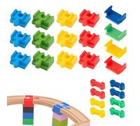 Lyivisk Ferrovia in legno, adattatore per ferrovia in legno, 24 pezzi, connettori per ferrovia in plastica, accessori per bambini di età compresa tra 3 e 7
