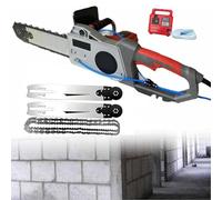 LYJIANGXIN Diamond Chain Wall Cutter | Tagliamuri a Catena diamantata elettrica | Tagliamuri a Catena Portatile | Catene/Barra di Guida | con abbattimento polveri ad Acqua | profondità Taglio 35/48cm