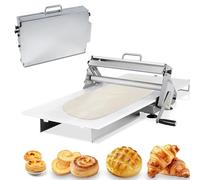 LYJIANGXIN Sfogliatrice Pieghevole, Sfogliatrice, Sfogliatrice da Banco, Sfogliatrice Manuale, Sfogliatrice Professionale con Rullo, Macchina per Impasto con Spessore Regolabile, Acciaio Inox