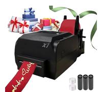 LYJIANGXIN Stampante Nastro Raso, Macchina Stampa Foil A Caldo, Stampante Digitale Nastro 200dpi per Testo Personalizzato, Loghi su Nastro Regalo, Supporto 50+ Lingue per Feste Natale