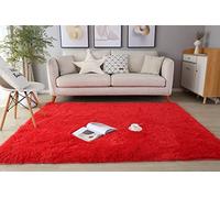 LYKEJI Tappeti per Camera dei Bambini Decorazione Soffici Tappeti Shaggy Tappeti Lunghi Morbidi per Soggiorno Tappeti Antiscivolo per Soggiorno Camera da Letto Tappetini (160x200cm, rosso)