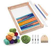LYKTRIX Telar per Bambini a partire dai 6 Anni, Telar per Bambini nell'Età compresa tra 4 e 12 Anni, Tessitura Amichevole per Principianti, Completo con Abbondante Filo -19 x 29 cm