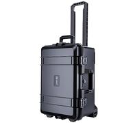 Lykus HC-5220 Valigia/Custodia/Case rigida impermeabile con ruote e schiuma personalizzabile, Dimensioni interne 52x36x24,5 cm, Adatto per fotocamere, obiettivi e altro