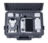 Lykus Titan MM410 Custodia/Case/Valigia impermeabile per DJI Mini 4 Pro/Mini 3/Pro e DJI RC2/RC/RC-N2/N1, Supporta tracolla RC e fino a 7 batterie [SOLO CUSTODIA]
