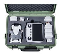 Lykus Titan MM410 Custodia/Case/Valigia (Verde) impermeabile per DJI Mini 4 Pro/Mini 3/Pro e DJI RC2/RC/RC-N2/N1, Supporta tracolla RC e fino a 7 batterie [SOLO CUSTODIA]