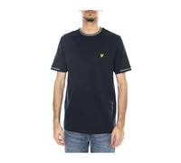 Lyle & Scott - Birdseye Half Tipped T-Shirt - - Tops - Uomo - Blu - M