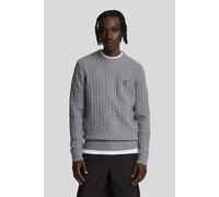 Lyle & Scott Cable Crew Neck Jumper Mid Grey Marl Taglia: XXL | Maglioni a maglia Outlet | Uomo | Grigio