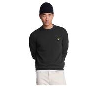 Maglione in cotone merino con scollo rotondo Lyle & Scott Noir S