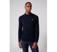 Lyle & Scott - Cotton Merino Long Sleeve Knitted Polo Blu - Abbigliamento XXL Blu