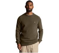 Lyle & Scott Maglione Lavorato a Maglia Girocollo con Dettaglio sulle Spalle KN1925V Tg. XL col. Z485 Olive/Verde
