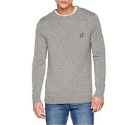 Lyle & Scott Crew Neck Lambswool Blend Jumper, Felpa Uomo, Grigio (Mid Grey Marl T28), X-Small