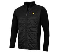 Lyle & Scott - Giacca da uomo leggera con imbottitura trapuntata e cerniera completa, Nero corvino, M