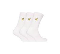 Lyle & Scott Hamilton Calze Sportive, Bianco (Bright White 5073), (Taglia Unica: 7-11) (Pacco da 3) Uomo