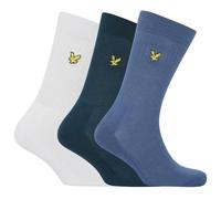 Lyle & Scott Hamilton, confezione da 3 paia di calzini, taglia 40-46, Sailor Blu/Bianco/Blu Orizzonte, Taglia unica