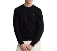 Maglione in cotone merino con scollo rotondo Lyle & Scott Noir L