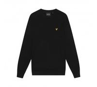 Maglione in cotone merino con scollo rotondo Lyle & Scott Noir S