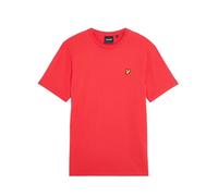 Lyle & Scott Maglietta basic da uomo, con tasca sul petto a contrasto, Rosso Flare, S
